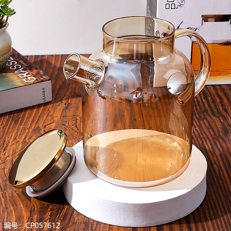 Bamboo Borosilicate Glass Kettle 1800ml [CP057612]
