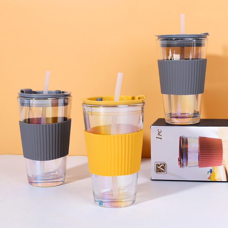 Glass Straw Tumbler YS-19 450ml [CP006077]